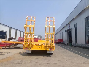 <span class=keywords><strong>Remorque</strong></span> à plateau bas avec rampe pliante montée sur camion, système de remorquage de marchandises surdimensionnées, plateforme pour excavatrice - Product Image 6