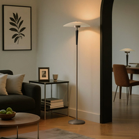 Lampe sur pied Aisilan en bois de frêne, métal doré et verre, avec variateur tactile minimaliste, pour décoration intérieure, lampe sur pied de luxe