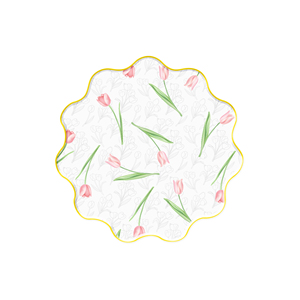 DAMAI Nouvelle Conception Personnalisable Ensemble de Vaisselle de Fête Tulipa Assiettes et Gobelets en Papier Jetables Estampage à Chaud Fournitures de Fête - Product Image 4