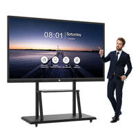 Papan layar LCD pintar, papan putih pintar interaktif Digital elektronik konferensi layar LCD pintar Multi sentuh 55/65/75/85 inci