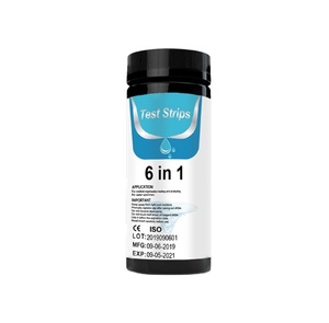 Bandelettes de test SPA 6-en-1 pour bain à remous, kit professionnel d'analyse de l'eau, résultats rapides pour le <span class=keywords><strong>pH</strong></span>, le chlore, l'alcalinité (CYA), 100 bandelettes - Product Image 5