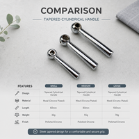 OEM Chrome Plated Revolving Ball Handle Tapered Cone Grip Female Thread M6 M8 M10 M12 3-Size Set for Lathe Milling Machine Tool