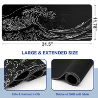 Tapis de souris de jeu Base en caoutchouc Tissu de haute qualité antidérapant Tapis de souris personnalisé Design Ordinateur Tapis de souris PC pour le bureau et la maison