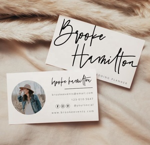 Có thể chỉnh sửa thẻ kinh doanh Mẫu DIY gọi điện thoại tối giản <span class=keywords><strong>Chic</strong></span> 3.5*2 inch hoặc kích thước tùy chỉnh 400 G 500 GSM Thẻ giấy với mã QR - Product Image 3