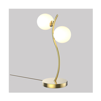 Délicat or + boule de verre lampe de bureau décorative nouveau Style de mode blanc chaud lit lampe latérale salle de lecture hôtel commutation contrôle