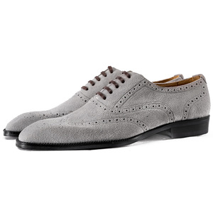 Chaussures habillées Oxford à bout pointu en faux daim violet, à lacets, couleur unie, style professionnel, toutes saisons, semelle extérieure en caoutchouc, livraison directe - Product Image 3