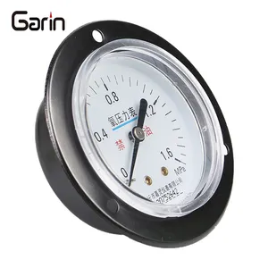 Factory Direct Sale 1.6MPA Black Steel Case High Quality With Front Edge Pressure Gauge For Oxygen