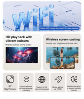 Mini vidéoprojecteur d'extérieur HD pour cinéma maison, portable, écran de projection 130 pouces 720P, affichage WIFI BT HY300 Pro, projecteurs intelligents