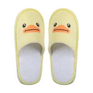 Soft Disposable Cute Duck Slippers Cheap Yellow For Children Anti-slip