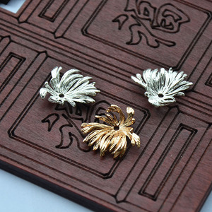 Chrysanthemum Hairpin 29MM 40MM Gold <b>Silver</b> Plated Antique Style Hair <b>Clip</b> DIY Jewelry Accessory - Product Image 2
