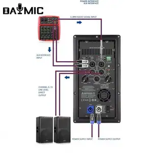 Amplificador de potência de alto-falante, madeira, 12 polegadas, módulo profissional, sistema de som de frequência completa, 1000w classe d amplo