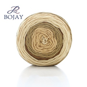 Bojay Nouvelle Haute Qualité Crochet Fil De Gâteau 3Nm/4, Coloré Écharpe <span class=keywords><strong>À</strong></span> <span class=keywords><strong>Tricoter</strong></span> Fantaisie 100% <span class=keywords><strong>Laine</strong></span> Fil De Gâteau 50g par balle - Product Image 3