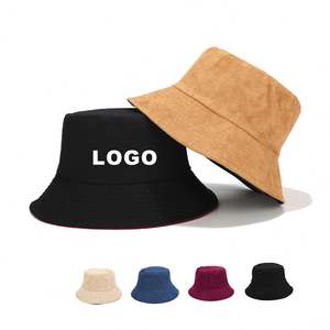 Chapeau de soleil d'extérieur automne-hiver, logo personnalisé, chapeau réversible, chapeau seau en daim vierge - Product Image 3