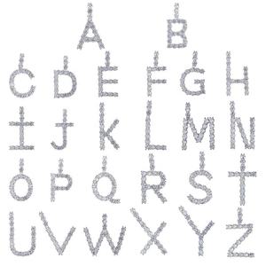 Hip Hop ghiaccio uomo donna gioielli oro <span class=keywords><strong>argento</strong></span> 26 alfabeto 10mm CZ Miami cubano catena <span class=keywords><strong>nome</strong></span> personalizzato <span class=keywords><strong>nome</strong></span> <span class=keywords><strong>collana</strong></span> - Product Image 3