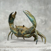 Sculpture de cheval de mer en bronze coulé sur mesure, statue d'animal marin en métal, décoration extérieure pour piscine et bord de mer, créature marine en bronze antique