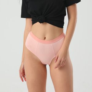Correa de cintura alta para mujer, tangas de compresión elásticas de algodón suave para Fitness - Product Image 1