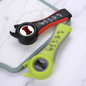 Outils de cuisine multifonctionnels, poignée en plastique souple, ouvre-boîte manuel en acier inoxydable 5 en 1 - Product Image 4