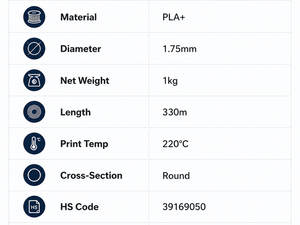 Filament PLA+ Future Era 1,75 mm 1 kg 330 m Matériau pur Haute résistance Filament d'imprimante 3D pour Bambu Lab Creality Anycubic - Product Image 5