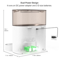 Distributeur de nourriture pour animaux de compagnie pour chat avec séparateur bidirectionnel et double bols Distributeur automatique de nourriture pour chien