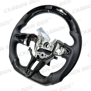 Volante Deportivo de Fibra de Carbono Negra con LED y Alcántara para Hyundai Elantra <span class=keywords><strong>N</strong></span> I30 <span class=keywords><strong>I20</strong></span> 2019 2020 2021 2022 <span class=keywords><strong>2023</strong></span> 2024 2025 - Product Image 5