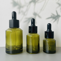 Usine 15ml 30ml 60ml Flacon compte-gouttes en verre Emballage de soins de la peau Bouteille d'huile d'essence de sérum givré cosmétique personnalisé