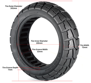 Neumático sólido de 10 pulgadas para Scooter Eléctrico, neumático de vacío para Scooter Eléctrico, A8, - Product Image 4