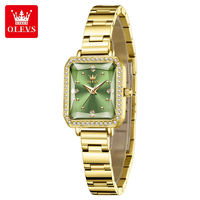 Montre-bracelet élégante pour femme, style italien, avec breloques, mouvement à quartz, et bracelet en acier inoxydable personnalisable (module de sangle DIY)