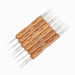 Accessoires tressés à double extrémité avec poignée en bambou, crochet, outil, crochet - Product Image 2