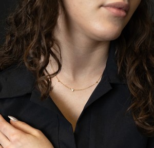 Inspirasi Perhiasan Stainless Steel Kecil Hati Choker Kalung Timah dan Nikel Gratis Tahan Air Perhiasan Grosir Kecil Mini Liontin - Product Image 3