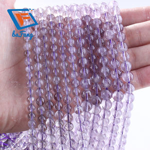 Cuentas de Cuarzo Púrpura Natural, Piedras Sueltas Redondas de Amatista para Fabricación de Joyería DIY - Product Image 5