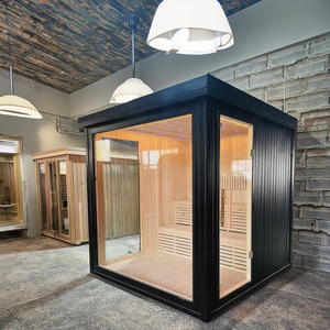 Canadese Hemlock En Redwood Custom Thuis Elektrisch Fornuis Verwarmd Saunaruimte 2-4 Personen Met Bluetooth Speakers - Product Image 3