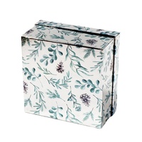 Boîte de papier de conception de fleur carrée en gros pour l'emballage de cadeau de chocolat de sucrerie et de noce