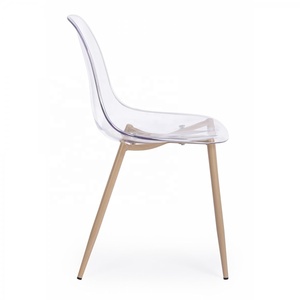 Asiento transparente Marco de metal Comedores al aire libre Muebles Sillas de comedor Salle a Manger Silla de sala de estar - Product Image 3