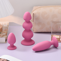 Silikon Analplug Butt Plug Prostata-Stimulator Massagegerät mit Rotierenden Perlen Butt Plug Erotikspielzeug für Männer