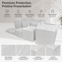 Ensemble de présentoirs cubes de buffet en acrylique blanc poli, sur mesure, grande taille, pour événements, vêtements et décorations de fête