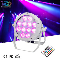Luz LED DMX512 IP65 Resistente al Agua, 12x18W RGBWA+UV CRI90, con Batería, 16.7 Millones de Colores, 7/12 Canales DMX, para Fiestas, Bares, Bodas, Conciertos, Exteriores