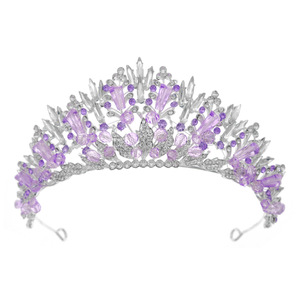 Tiara <span class=keywords><strong>de</strong></span> Cristal con Pedrería <span class=keywords><strong>de</strong></span> Princesa, Elegante y Moderna, para Concurso <span class=keywords><strong>de</strong></span> Belleza, Boda o Novia, Marca LUOXIN - Product Image 1