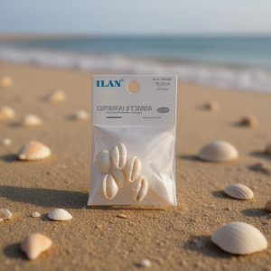 Perline di conchiglia Ilan 16-18 mm bianche naturali per fai da te, 6 pezzi - Product Image 2