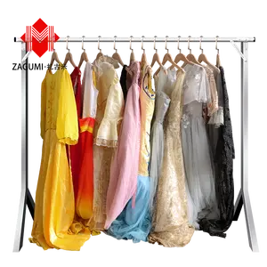 Stok Soie dikişli parti Wadding elbise balo uzun elbiseler tedarikçiler abd avrupa'dan kullanılan gelin tam önlük İkinci el giyim