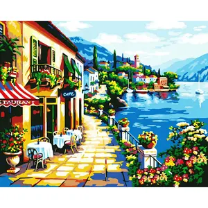 Wholesale Custom hand-painted Oil 40x50 Colorful painting for drawing by numbers