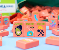 Mahjong Americano de Lujo Personalizado con Temática de California, 160 Fichas, Diseño de Estrella de Hollywood, Aguacate y Joker, Regalo de Boutique
