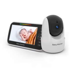 Monitor Video Wireless per Bambini con Schermo LCD HD da 5 Pollici, Audio Bidirezionale, Controllo Pan-Tilt, Visione Notturna, Impermeabile IP65 SM651 per Casa e Cameretta - Product Image 1