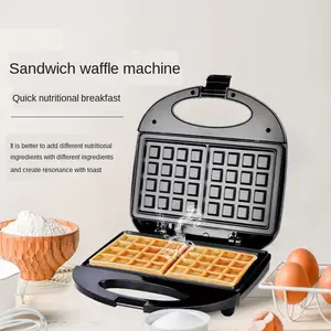 Sıcak satış Waffle makinesi ayrılabilir kahvaltı 3 in 1 tost yapışmaz sandviç makinesi ile serin dokunmatik kolu sandviç makinesi