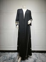 Robe Abaya musulmane tendance 2024, couleur unie, élégante, modeste, longue robe de style Dubaï pour femmes