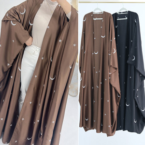 Última <span class=keywords><strong>Moda</strong></span> en Cárdigans, <span class=keywords><strong>Ropa</strong></span> Islámica Moderna, Bordado de Luna, Abaya Abierta, <span class=keywords><strong>Ropa</strong></span> de <span class=keywords><strong>Moda</strong></span> Turca, Lujosa Abaya de Dubái - Product Image 2