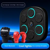 Machine de boxe murale connectée intelligente pour entraînement sportif à domicile, en PU, avec musique et cible LED