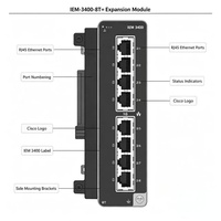 Module d'extension en cuivre Cisco Switch Catalyst IEM-3400-8T= 8x 1000BASE-T RJ45, extensible à 18 ports GE au total, consommation électrique de 12 W