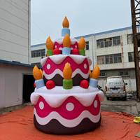 Gâteau d'anniversaire gonflable géant, idéal pour la décoration de fête d'anniversaire, événement commémoratif