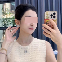 Set Perhiasan Planet Telur Goreng Berkilau Baru, Gaya Segar Elegan untuk Sehari-hari, Mutiara Air Tawar Sekitar 9mm, Perhiasan Fashion Wanita