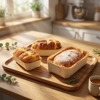 Boîte à gâteau et à pain en bois résistante aux hautes températures pour four à micro-ondes